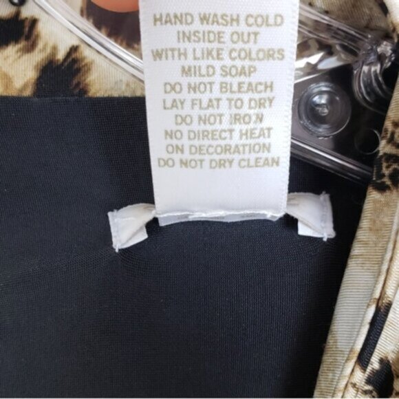 Vintage Caché Y2K Animal Print Bodycon Dress Pinup Fitted size S Cocktail Chic - Picture 10 of 15